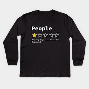 People One Star Review Sarcastic Kids Long Sleeve T-Shirt